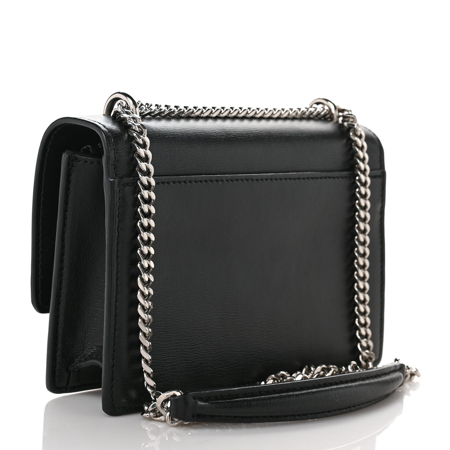Calfskin Monogram Sunset Chain Wallet Black