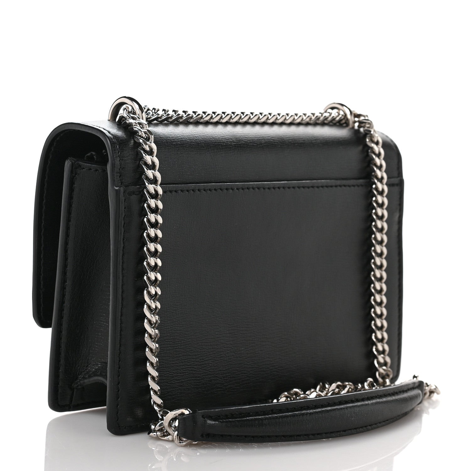 Saint Laurent Calfskin Monogram Sunset Chain Wallet Black 3 of 10