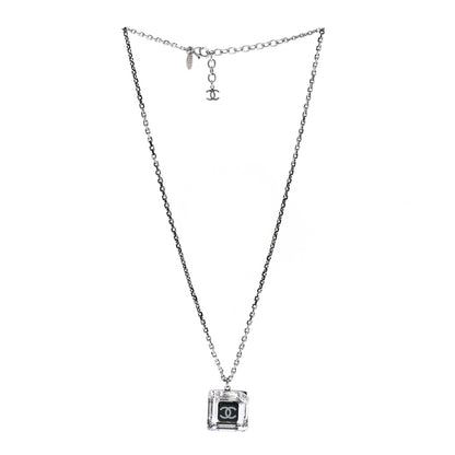 Chanel Lucite CC Square Charm Necklace 3 of 9