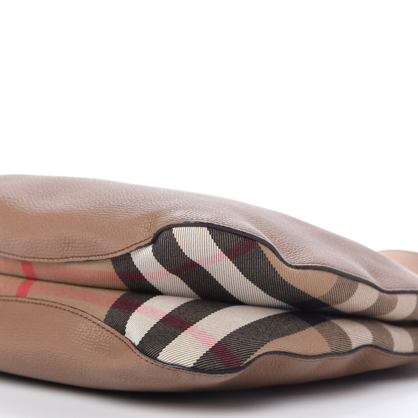 Grainy Calfskin House Check Small Bingley Dark Sand