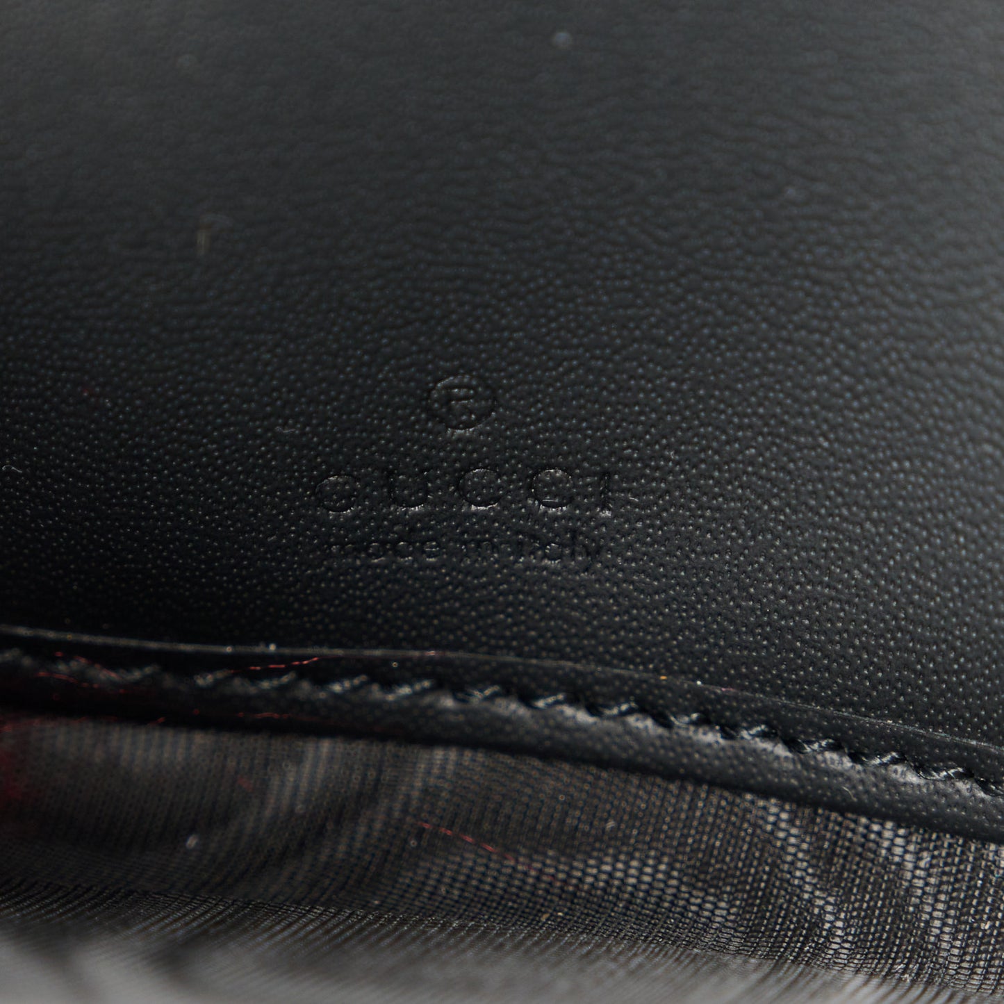 Calfskin Denim Monogram Marmont Zip Wallet Black