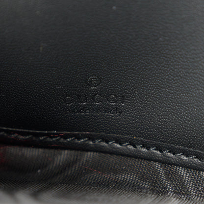 Gucci Calfskin Denim Monogram Marmont Zip Wallet Black 7 of 8