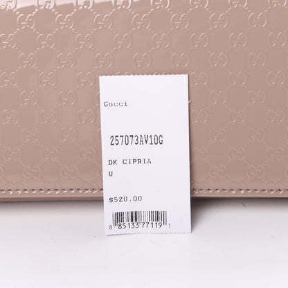 Gucci Patent Microguccissima Small Broadway Clutch Dark Cipria 9 of 9
