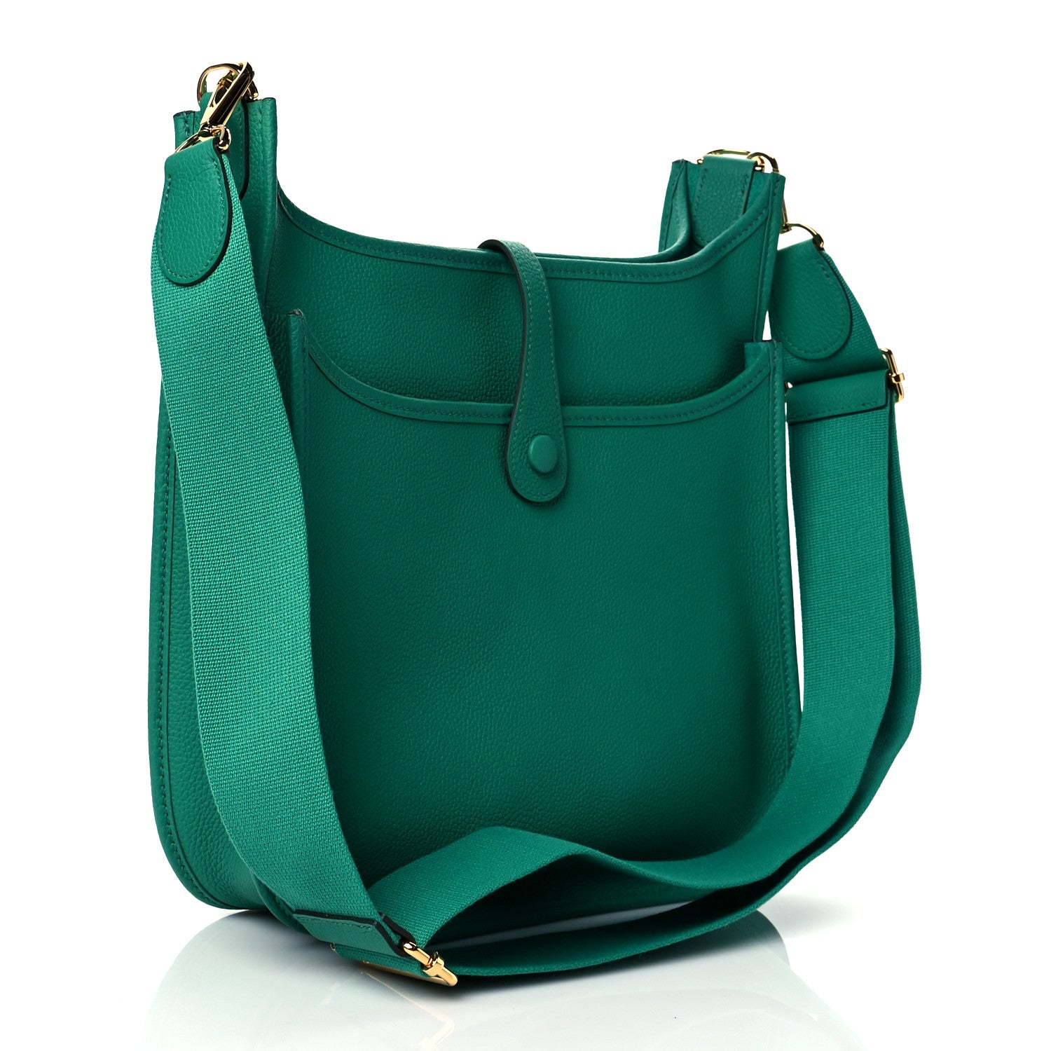 Hermes Taurillon Clemence Evelyne III PM Vert Vertigo 2 of 9