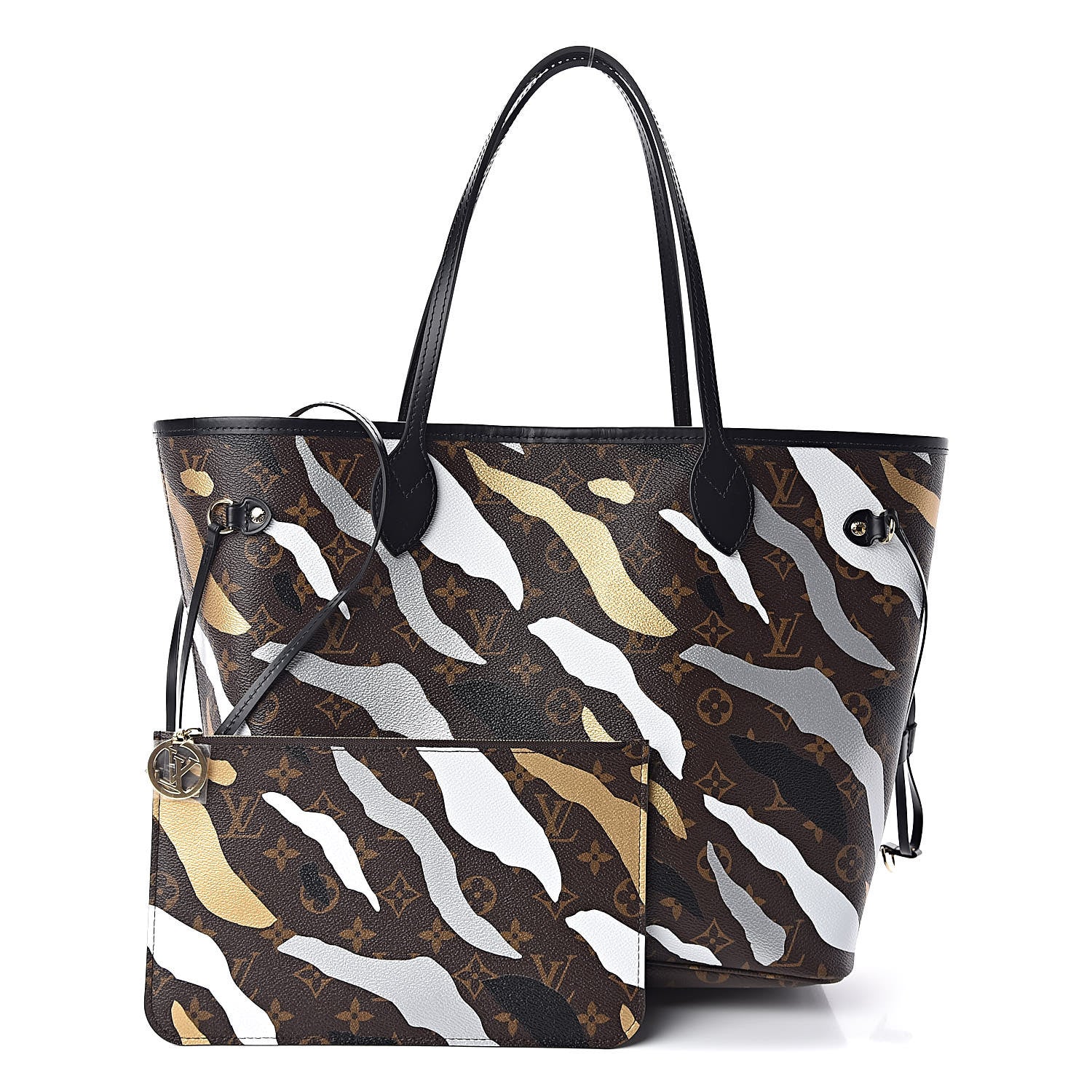Louis Vuitton X LOL Monogram Neverfull MM Gold Silver 1 of 12