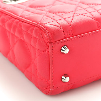 Christian Dior Lambskin Cannage Mini Lady Dior Fuchsia 9 of 10