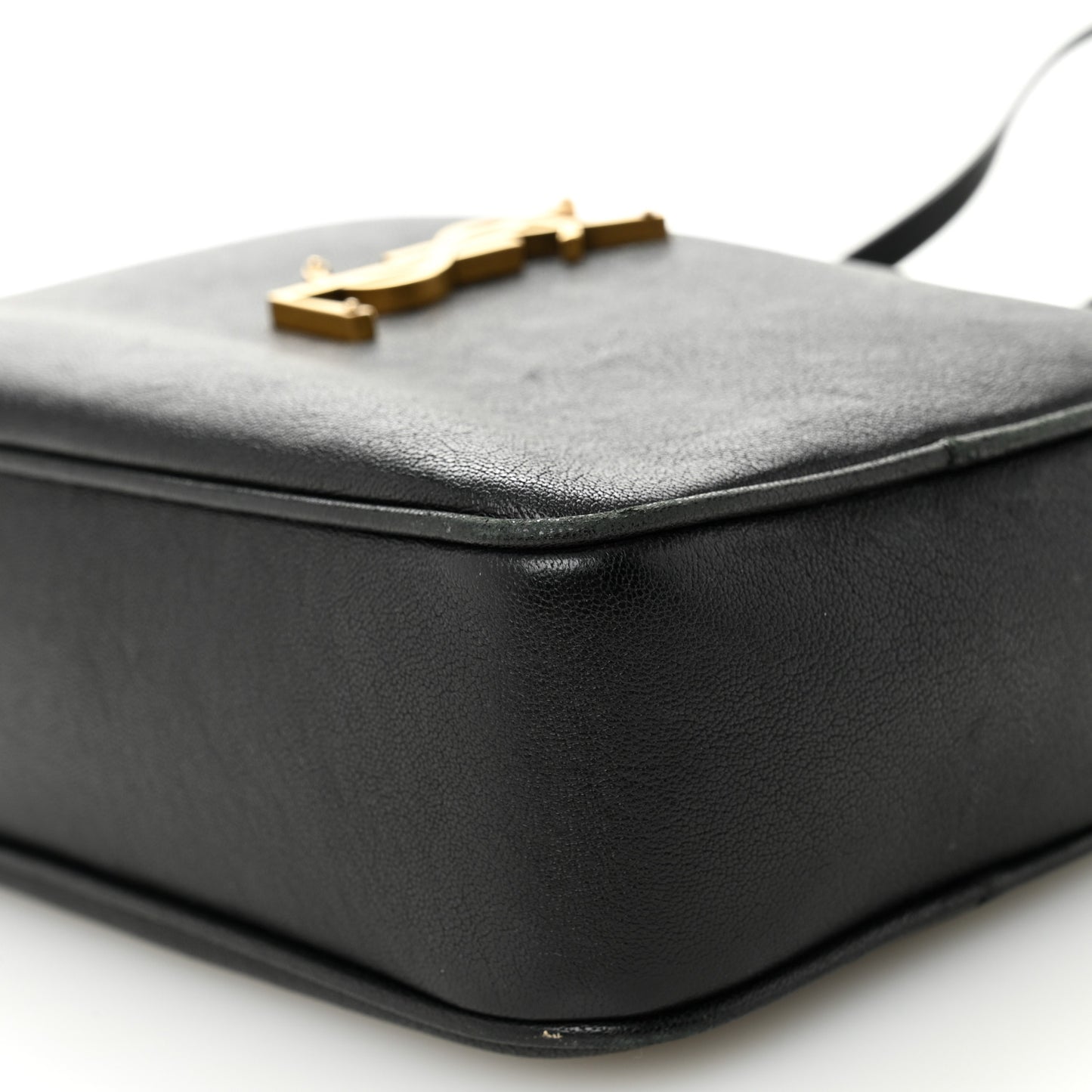 Grained Lambskin Monogram Lou Camera Bag Black