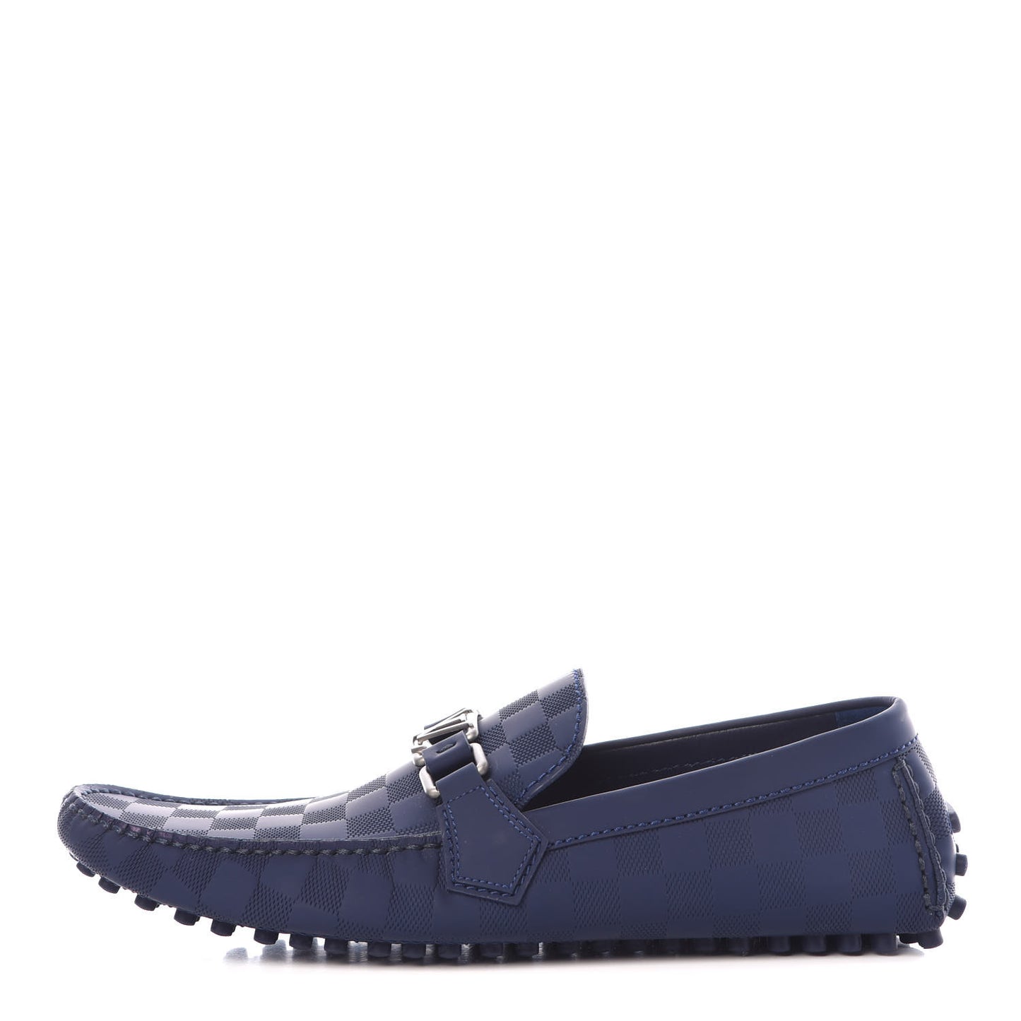 Damier Infini Mens Hockenheim Moccasin Loafers 10.5 Cosmos
