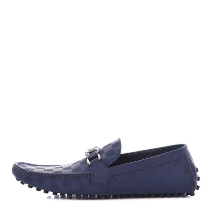 Louis Vuitton Damier Infini Mens Hockenheim Moccasin Loafers 10.5 Cosmos 1 of 8