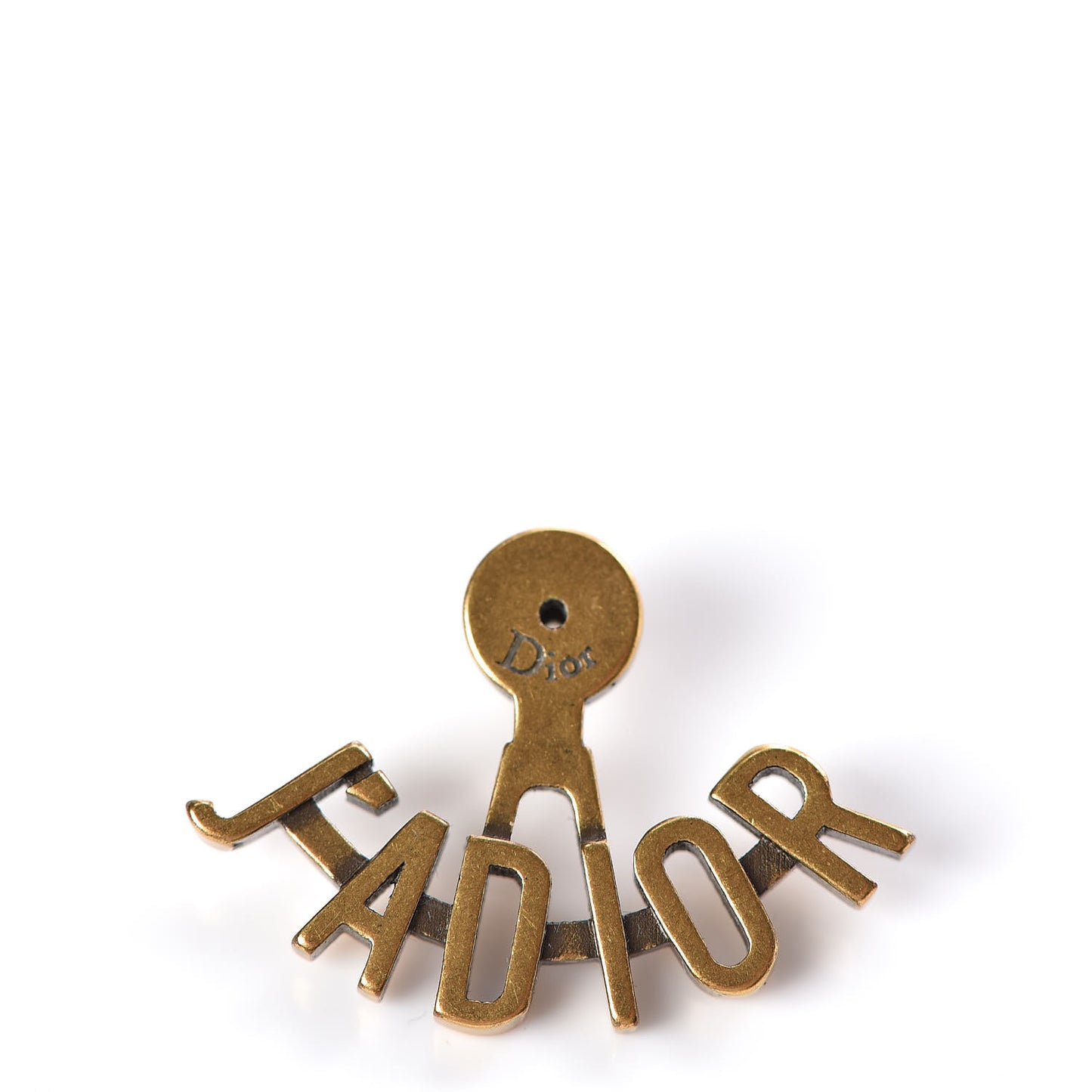 Metal J'Adior Earrings Aged Gold