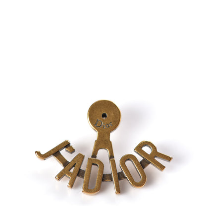 Christian Dior Metal J'Adior Earrings Aged Gold 5 of 6