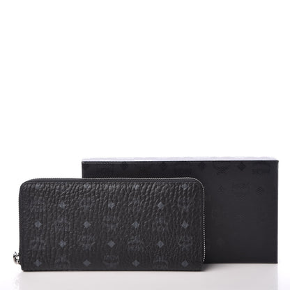 MCM Visetos Large Zip Around Wallet Black 8 of 8
