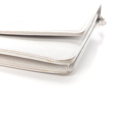 Chanel Caviar Timeless CC Wallet on Chain WOC White 10 of 14