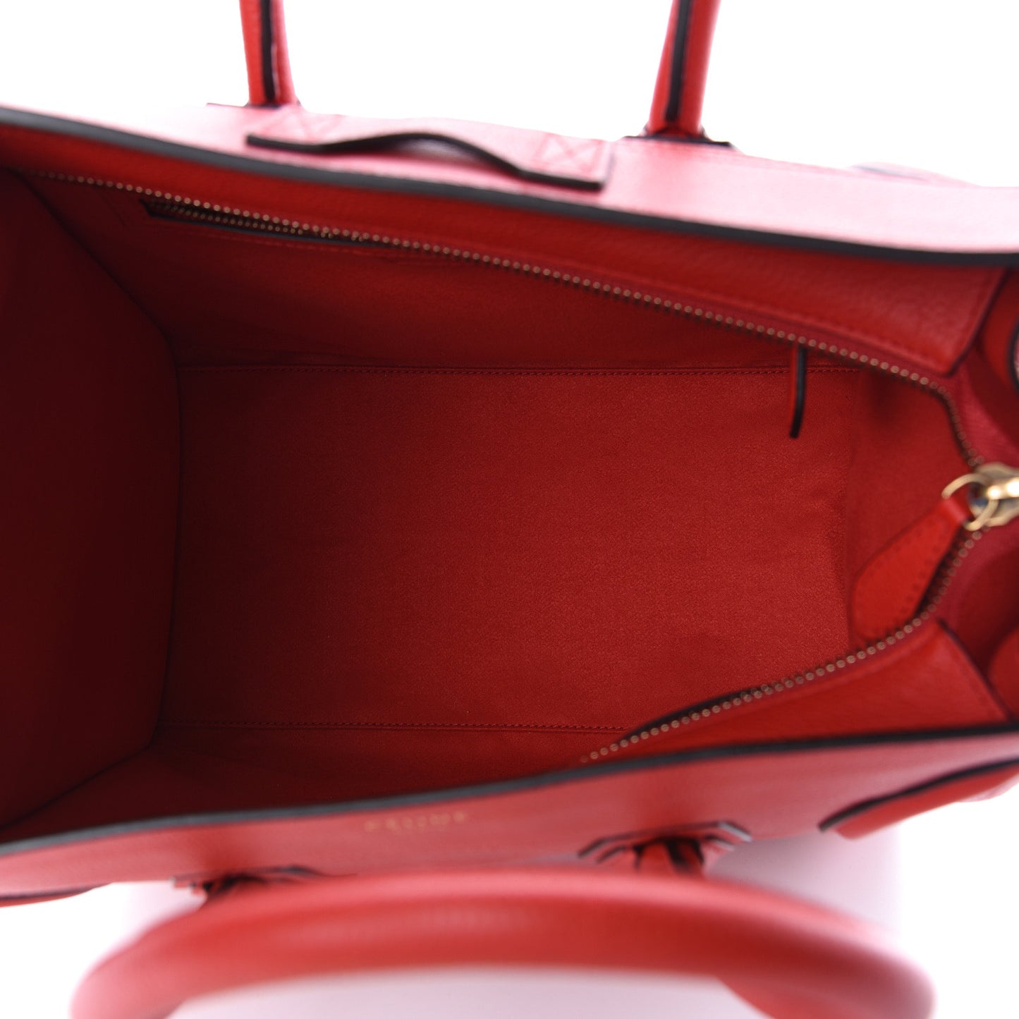 Drummed Calfskin Mini Luggage Coquelicot