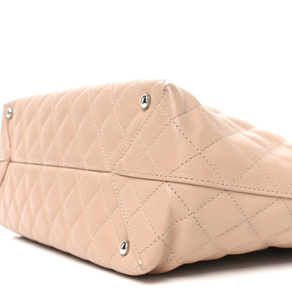 Chanel Calfskin Quilted Large Shopping Tote Light Pink 10 of 10