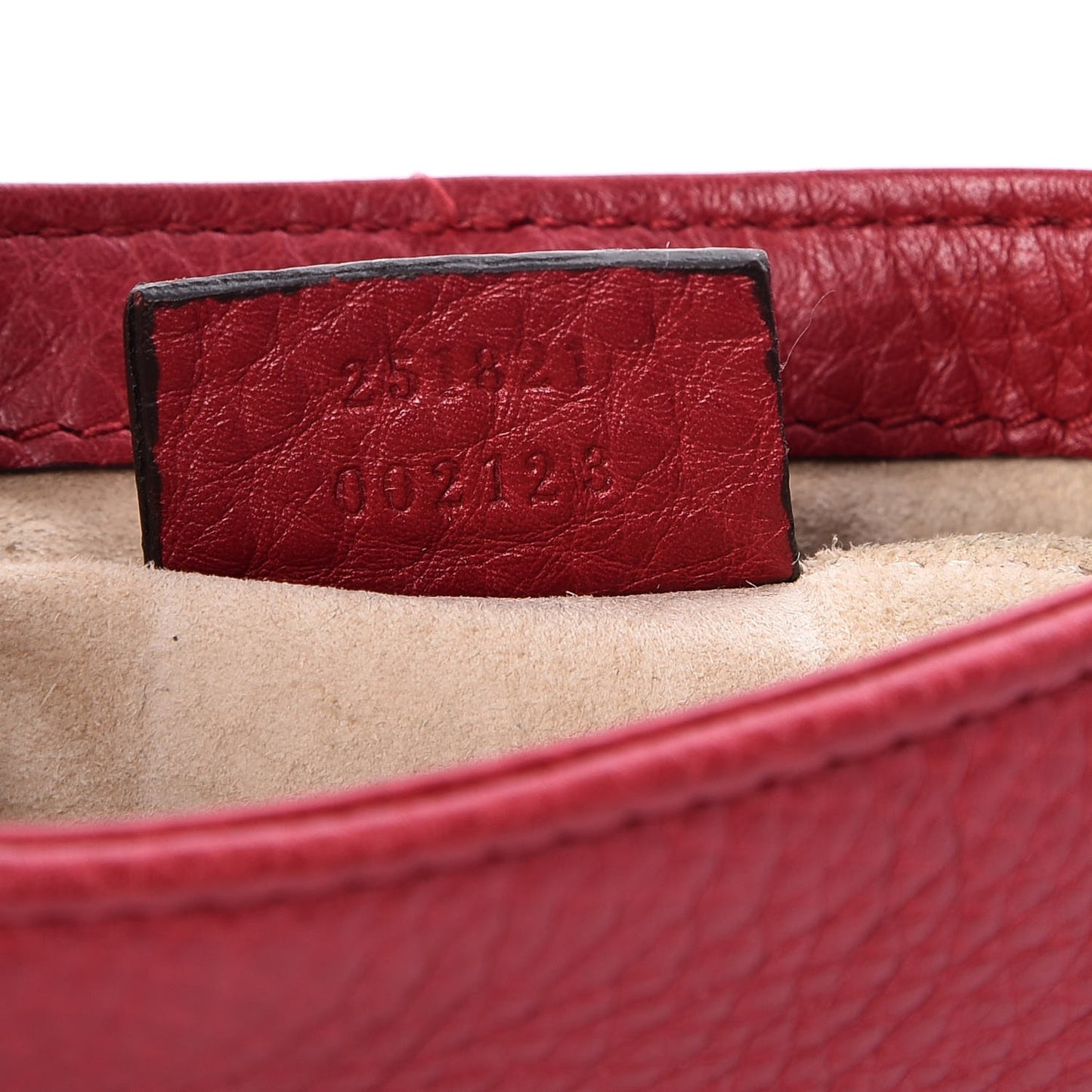 Pebbled Calfskin Small 1973 Chain Shoulder Bag Red
