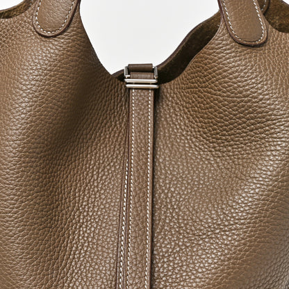 Hermes Taurillon Clemence Picotin Lock 22 MM Etoupe 8 of 11