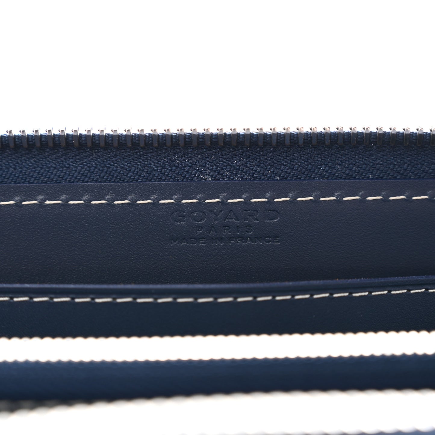 Goyardine Matignon Zip Around GM Wallet Navy