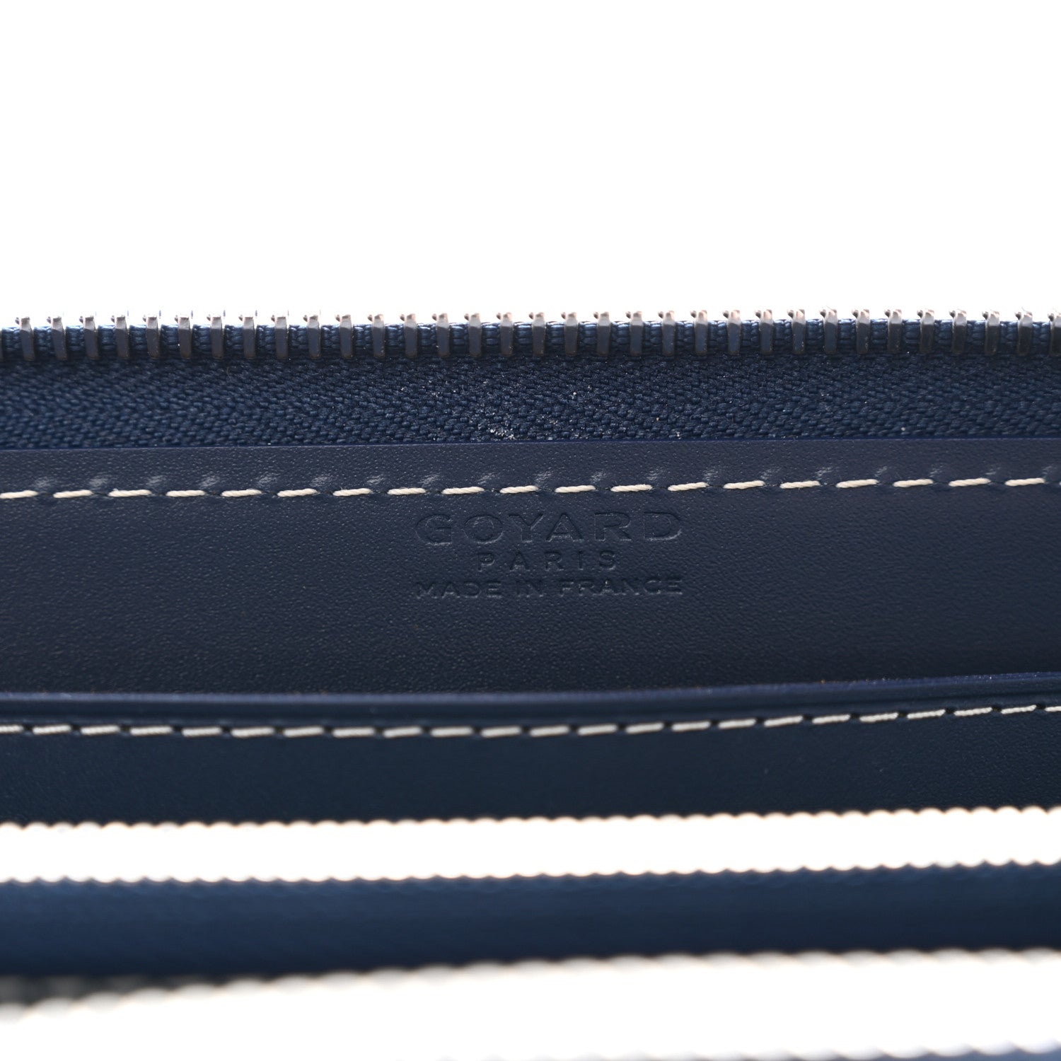 Goyard Goyardine Matignon Zip Around GM Wallet Navy 6 of 10