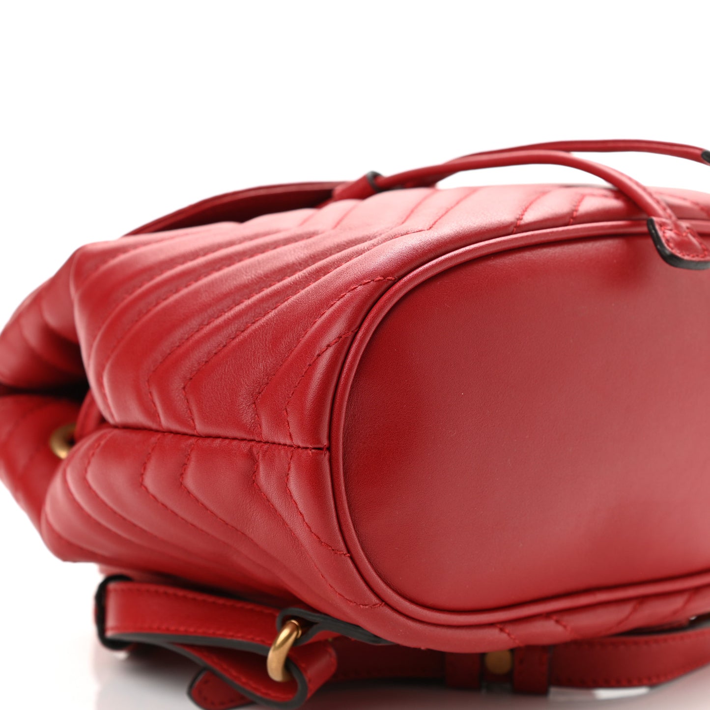 Calfskin Matelasse GG Marmont Flap Backpack Hibiscus Red