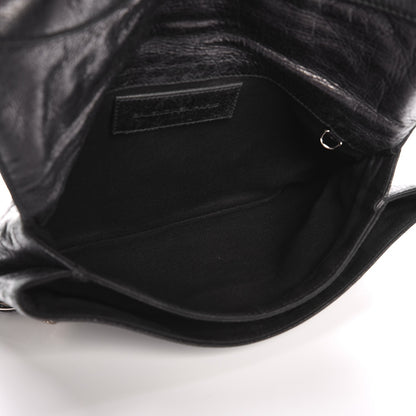 Balenciaga Agneau Giant 21 Silver Hardware Envelope Clutch Black 5 of 10