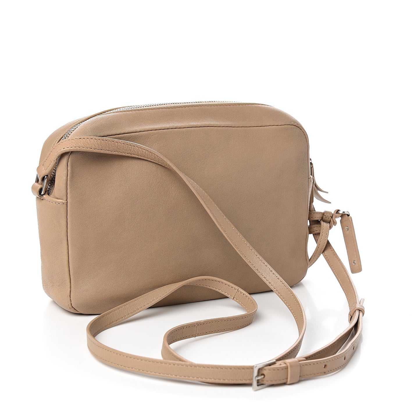 Lambskin Monogram Small Lou Camera Bag Dark Beige