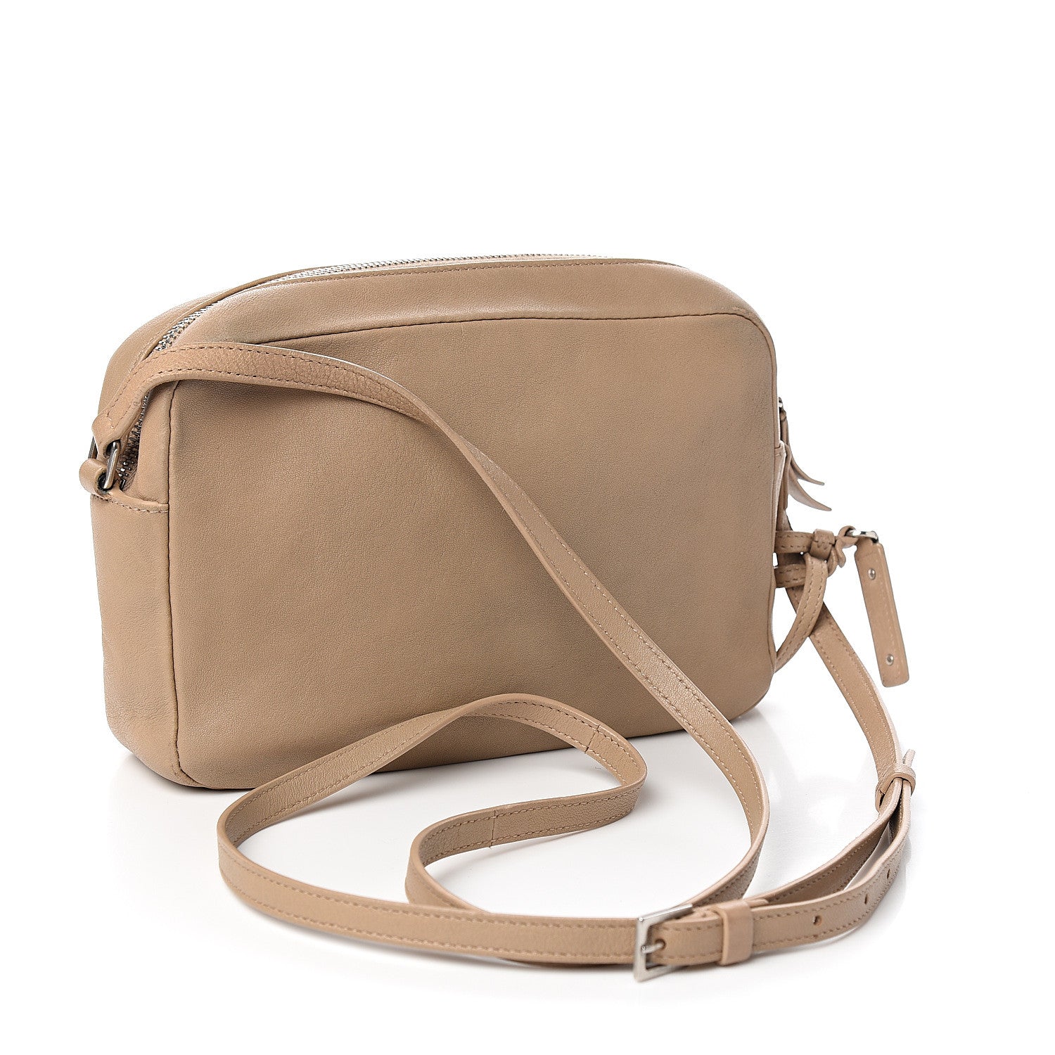 Saint Laurent Lambskin Monogram Small Lou Camera Bag Dark Beige 2 of 9