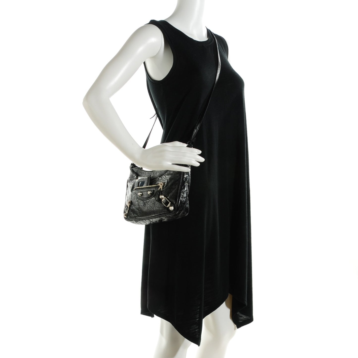 Agneau Giant 12 Silver Hardware Hip Black