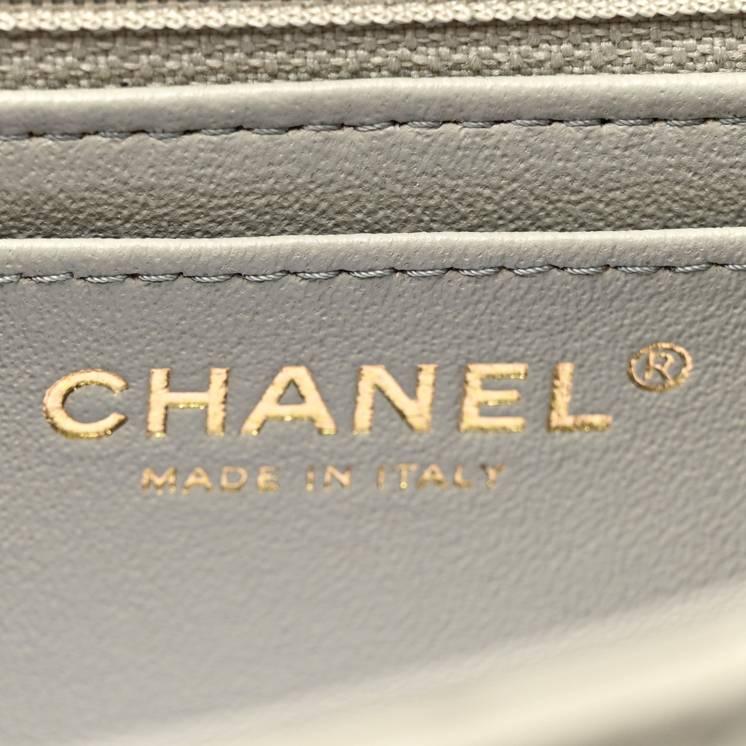 Chanel Lambskin Quilted Mini Rectangular Flap Grey 6 of 10