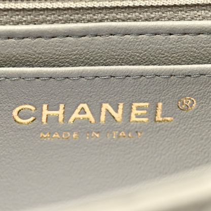 Chanel Lambskin Quilted Mini Rectangular Flap Grey 6 of 10