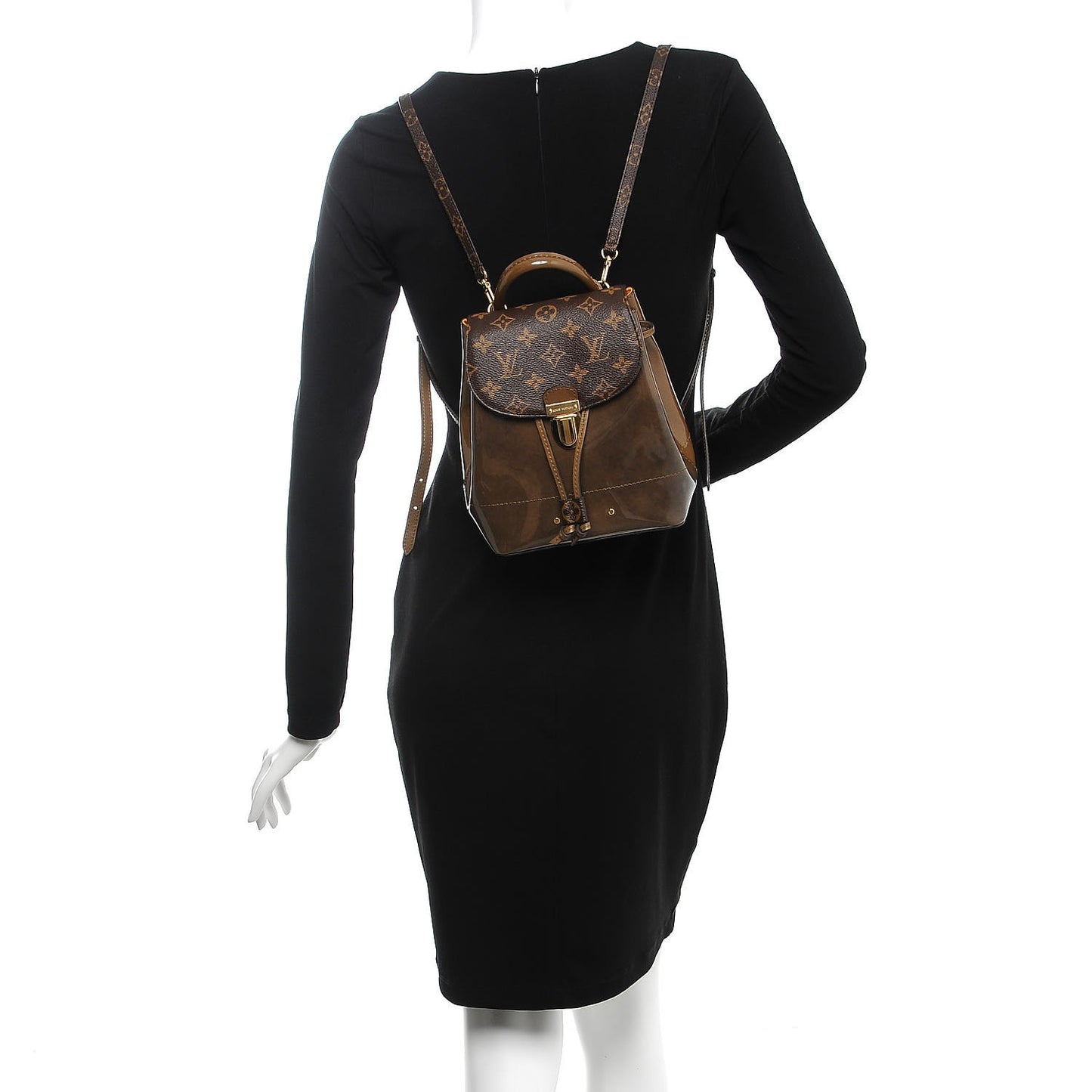 Patent Monogram Hot Springs Backpack Vert Bronze