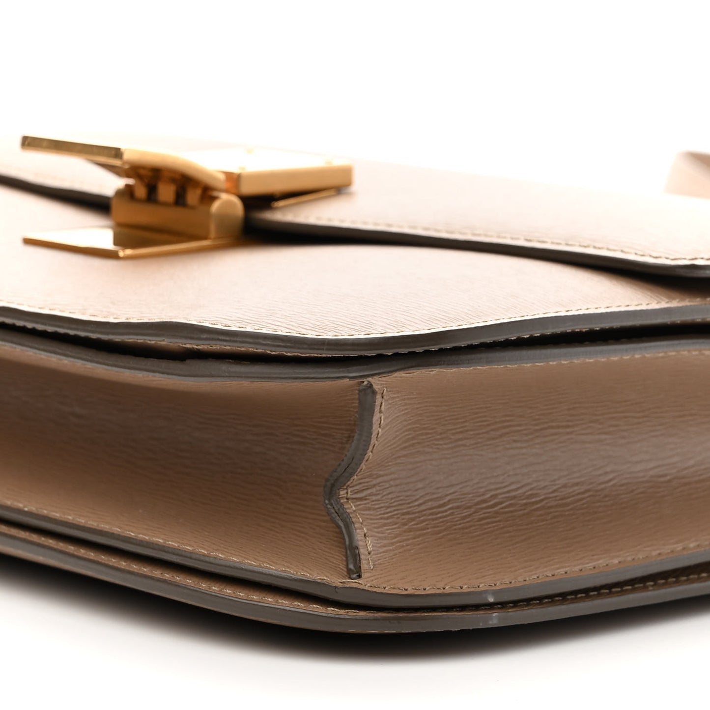 Liege Calfskin Medium Classic Box Flap Bag Taupe