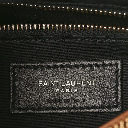 Saint Laurent Calfskin Y Quilted Monogram Medium Loulou Chain Satchel Dark Natural 6 of 12