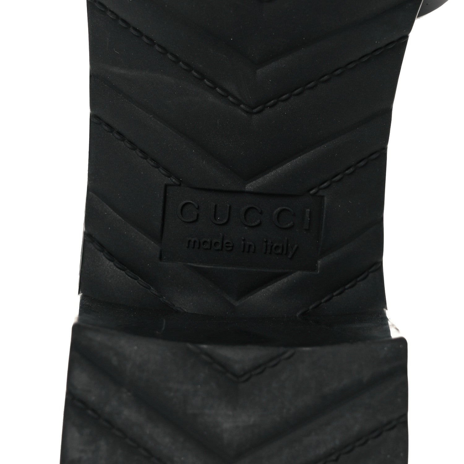Gucci Rubber Gucci Logo Womens Platform 20/60mm Slide Sandals 36 Black 16 of 24