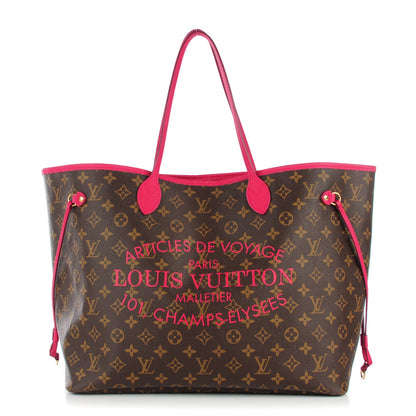 Louis Vuitton Monogram Articles de Voyage Ikat Neverfull GM Rose Indien 1 of 7