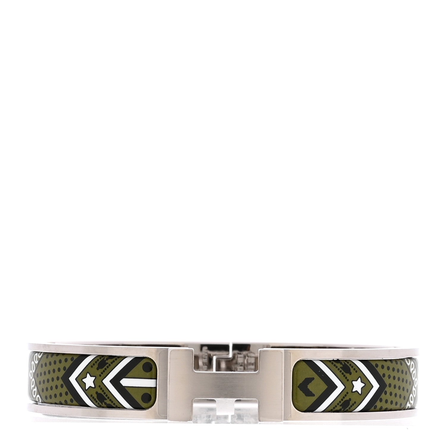 Hermes Bandana Enamel Narrow Clic Clac HH Bracelet T5 Etendard