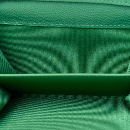 Chanel Caviar Quilted Flap Card Holder On Chain Light Green 5 of 12
