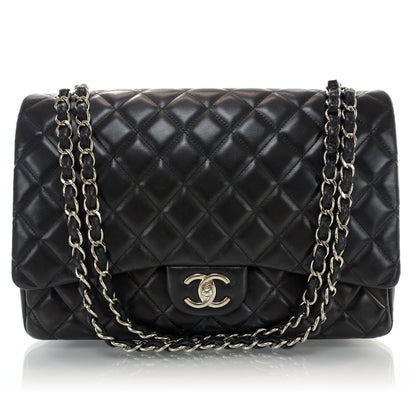 Chanel Lambskin Quilted Maxi Double Flap Black 1 of 10