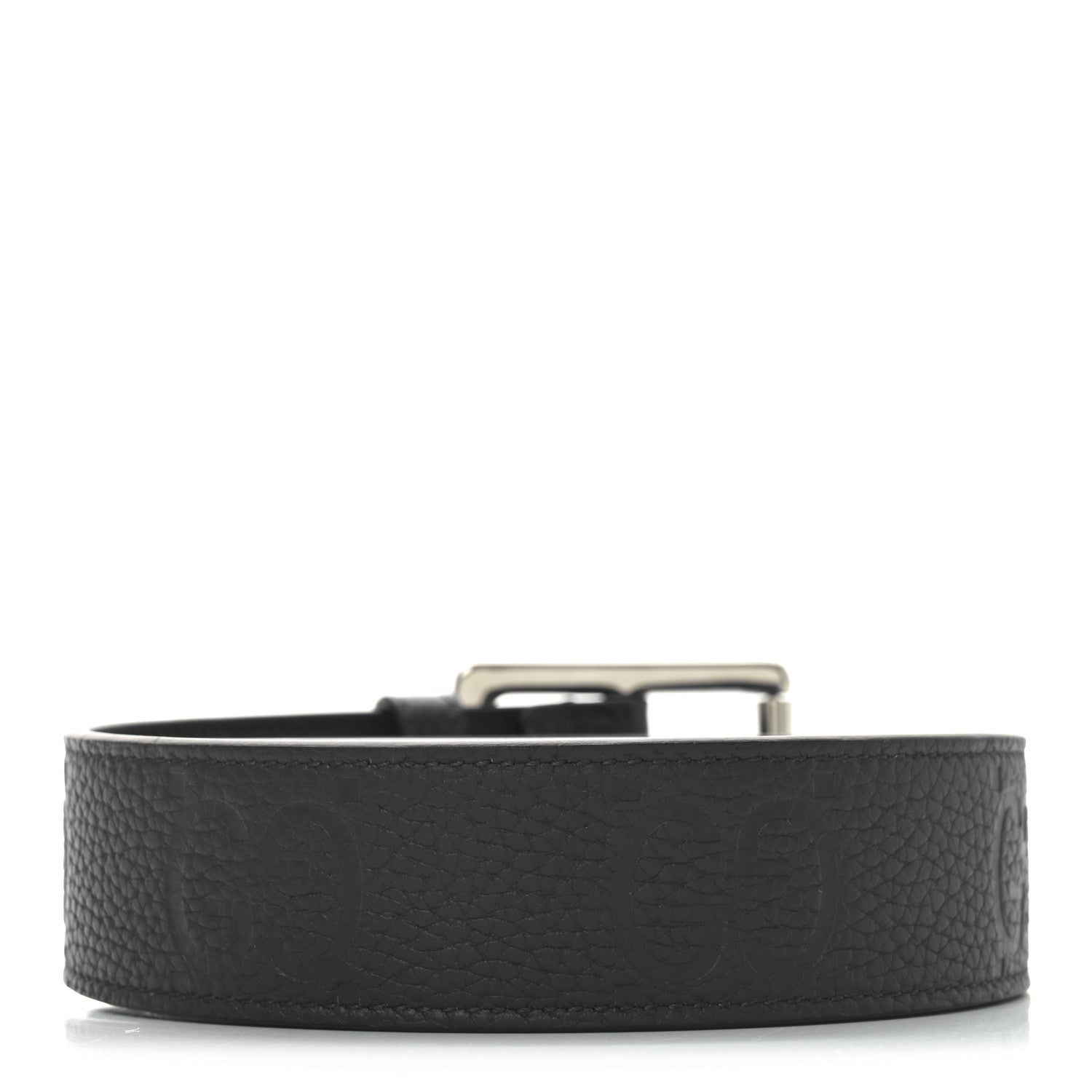 Gucci Piuma Calfskin Jumbo GG Embossed 35mm Belt 85 34 Royale 2 of 5