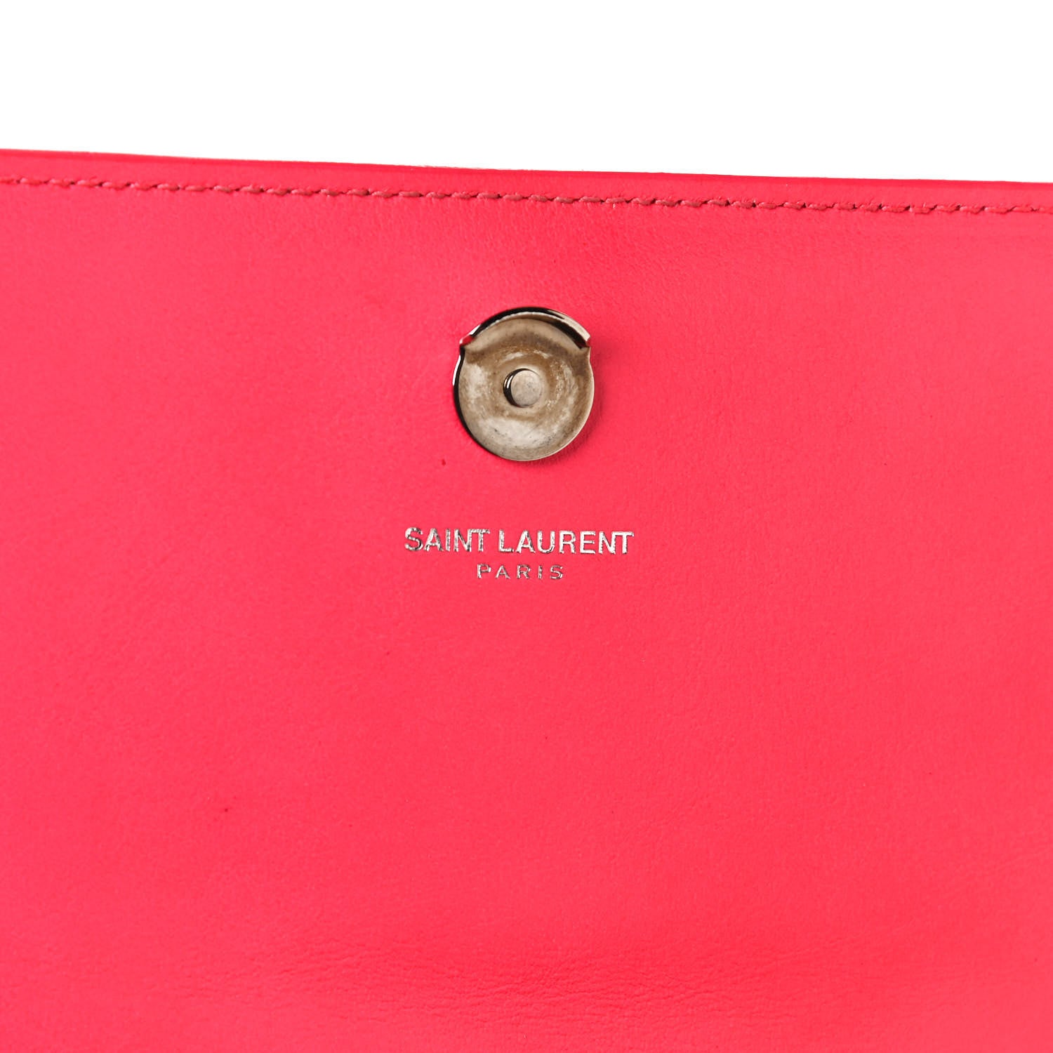 Saint Laurent Calfskin Small Classic Monogram Kate Satchel Neon Pink 6 of 9