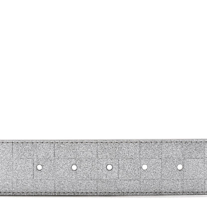 Louis Vuitton Damier Glitter Calfskin 40mm LV Pyramide Belt 110 44 Silver 3 of 6