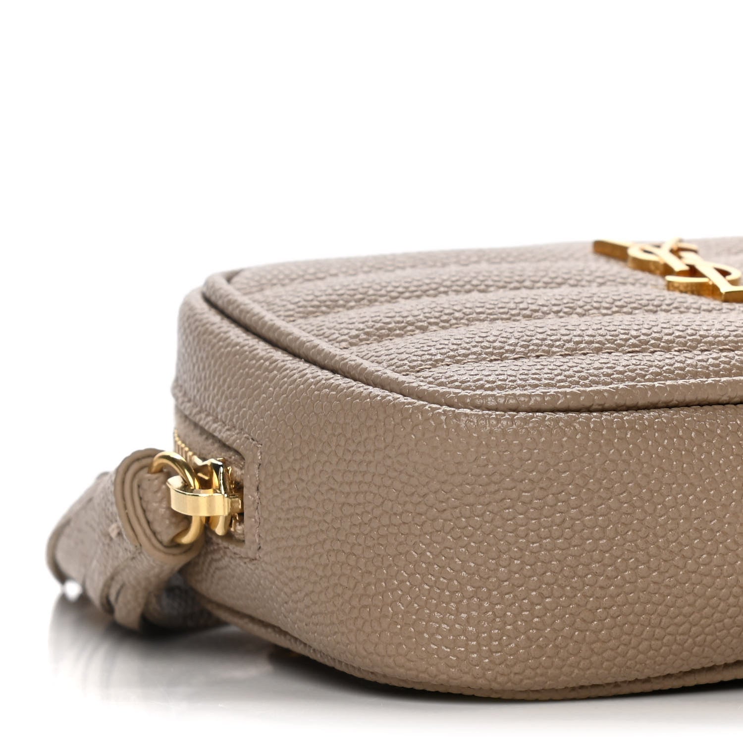 Saint Laurent Grain De Poudre Matelasse Monogram Baby Lou Camera Bag Dark Beige 9 of 11