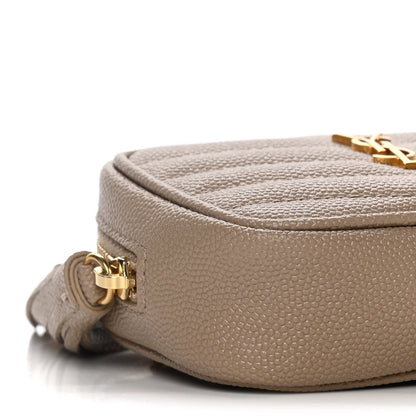 Saint Laurent Grain De Poudre Matelasse Monogram Baby Lou Camera Bag Dark Beige 9 of 11