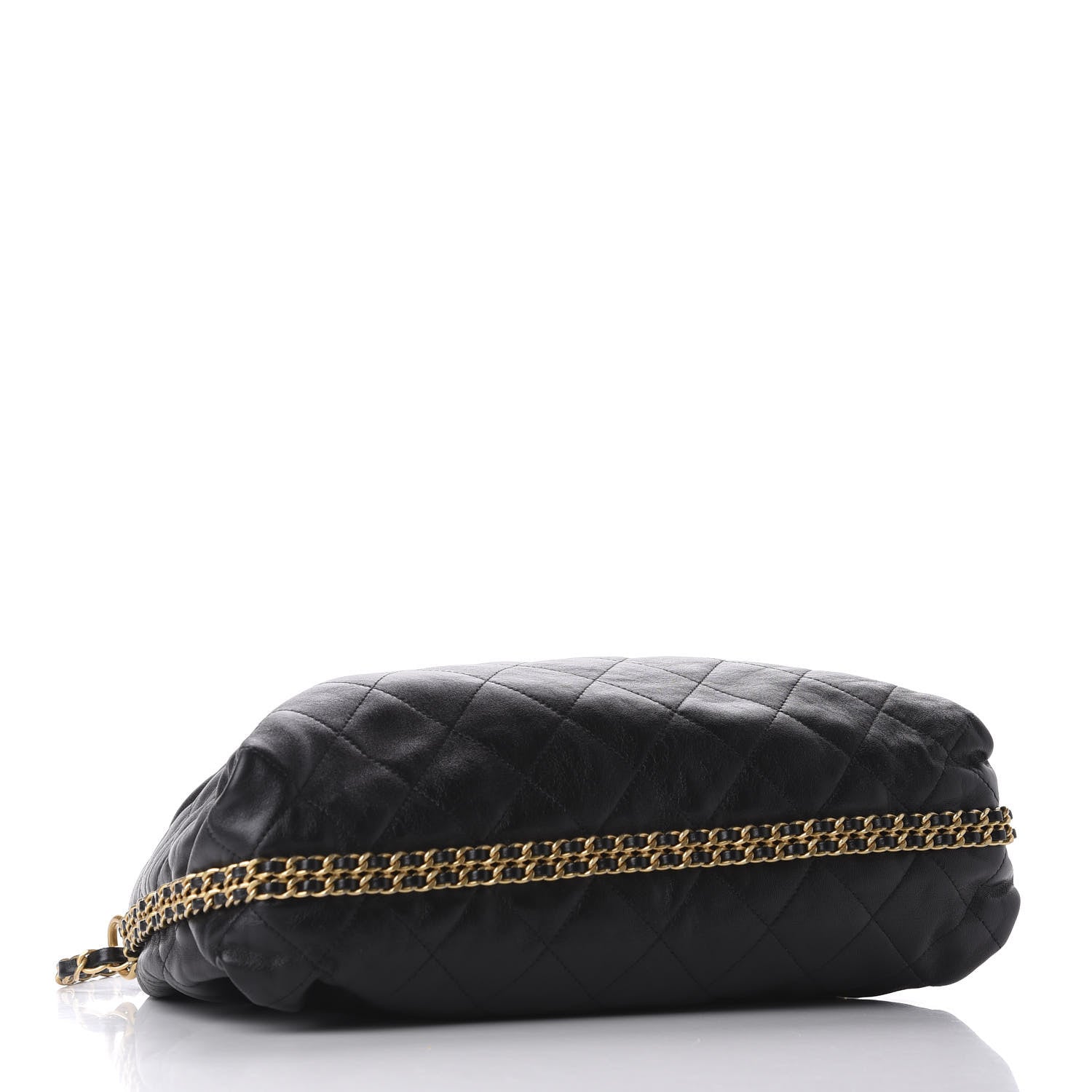 Chanel Calfskin Quilted Chain Around Tote Black 5 of 11