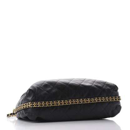 Chanel Calfskin Quilted Chain Around Tote Black 5 of 11