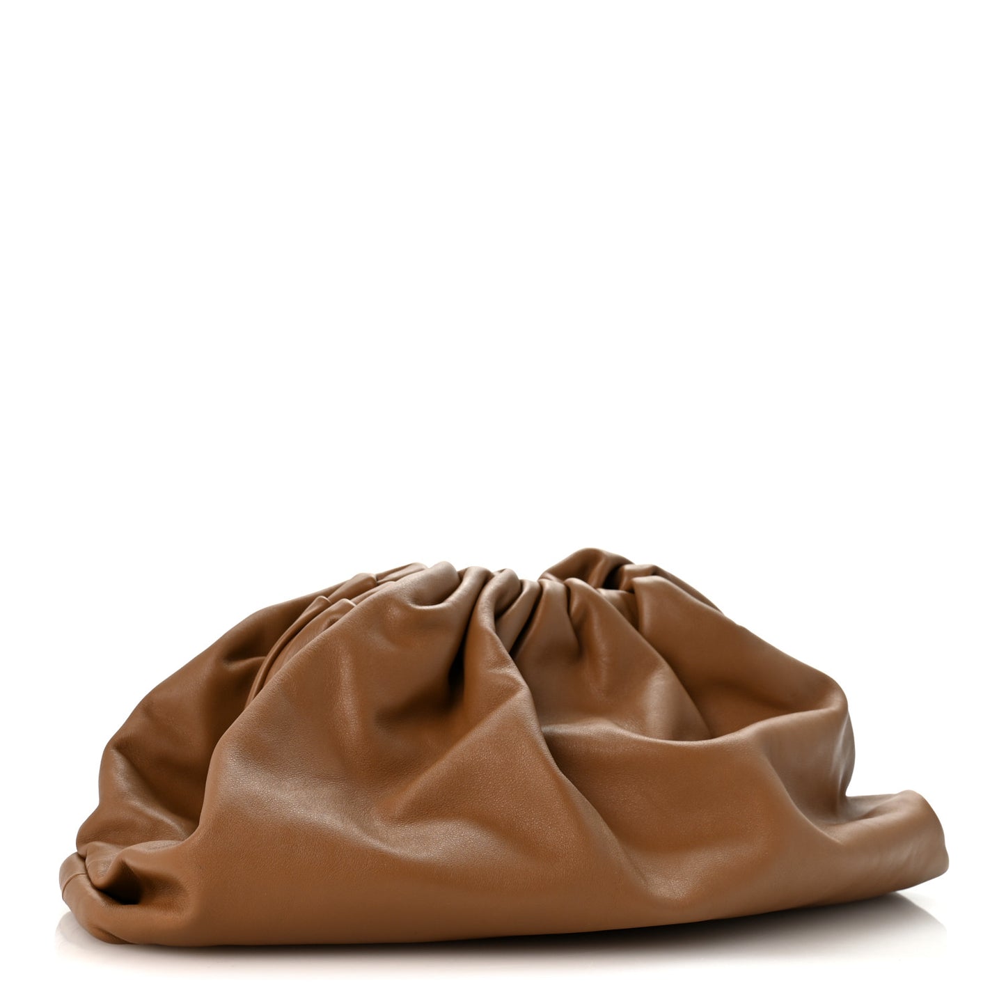 Smooth Butter Calf The Pouch Oversized Clutch Cammello