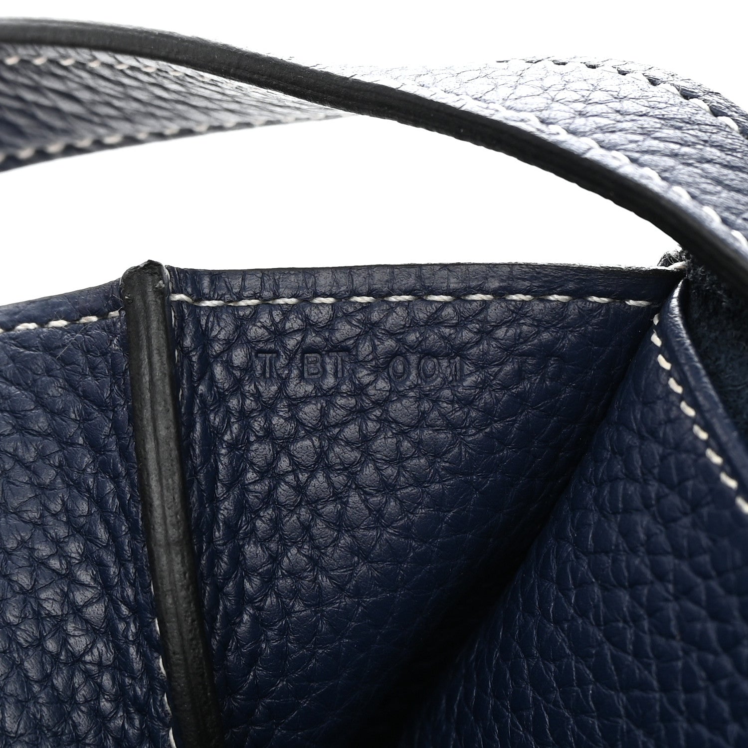 Hermes Taurillon Clemence Halzan 31 GM Bleu Encre 7 of 15