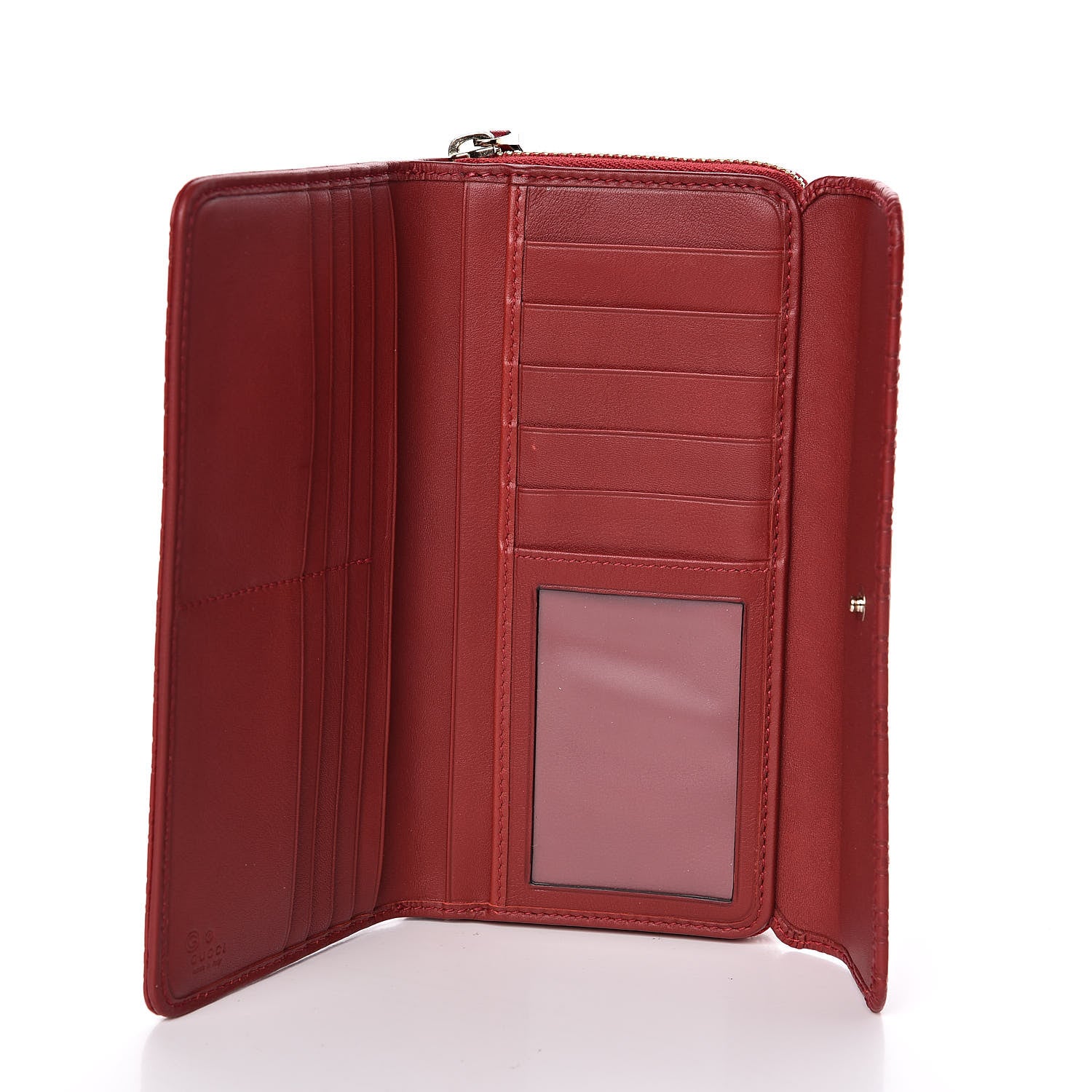 Gucci Soft Microguccissima Continental Zip Wallet Red 6 of 9