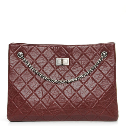 Chanel Aged Calfskin Quilted Reissue 2.55 Tote Bordeaux 1 of 8