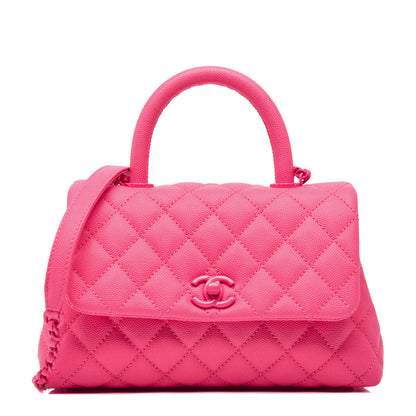 Chanel Caviar Quilted Incognito Mini Coco Handle Flap Pink 1 of 10